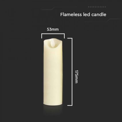 LED свещ LED/2xAA топло бял 17,5 см