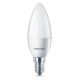 LED свещ Philips E14/4W/230V - CANDLE млечна