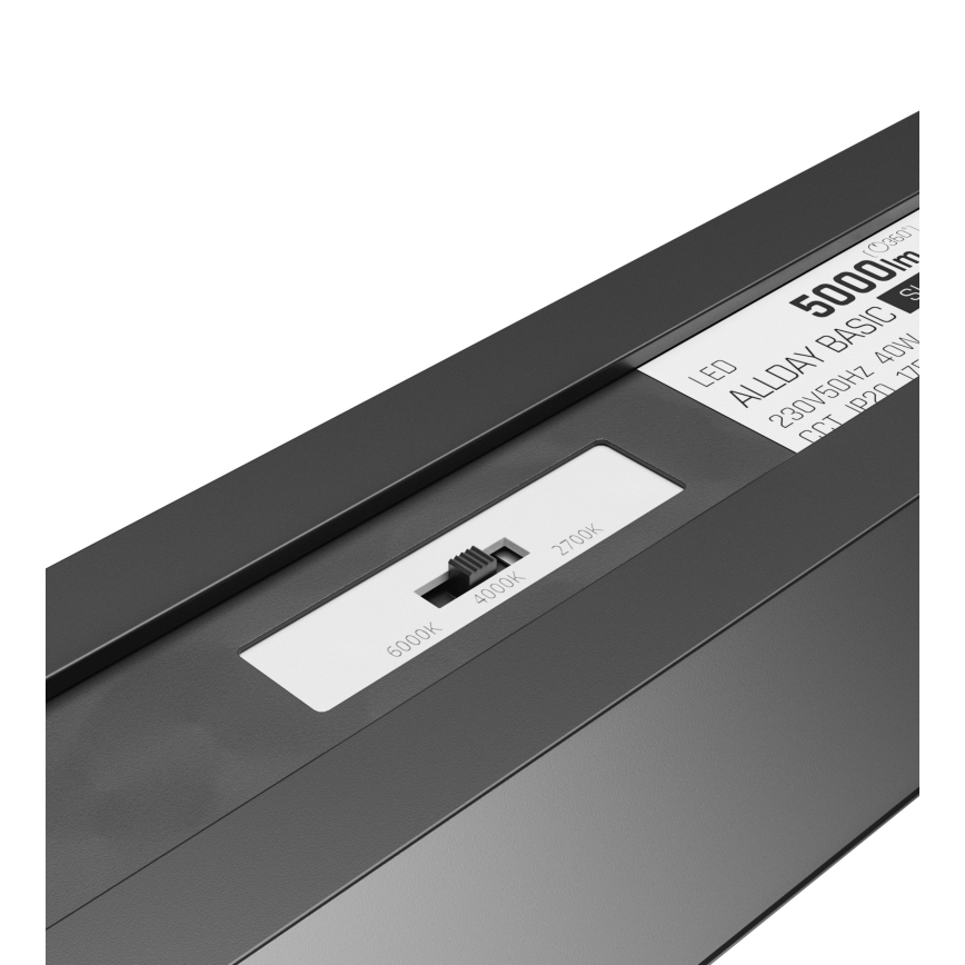 LED таванно осветително тяло ALLDAY BASIC LED/20/30/40W/230V 2700/4000/6000K 120 cm черно
