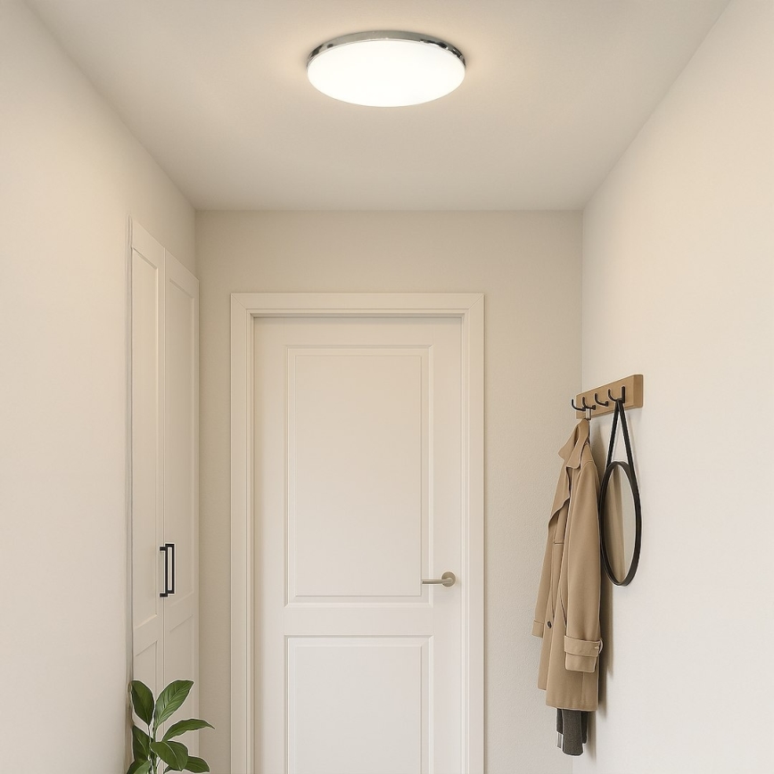 LED таванен плафон MAYA LED/36W/230V Ø 50 см лъскав хром