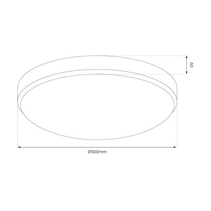 LED таванен плафон MAYA LED/36W/230V Ø 50 см лъскав хром