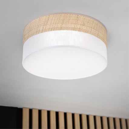 LED плафон SIRJA BOHO LED/20W/230V 4000K Ø 35 см бежово/бяло