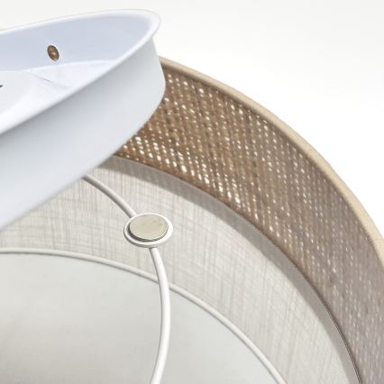 LED плафон SIRJA BOHO LED/20W/230V 4000K Ø 35 см бежово/бяло