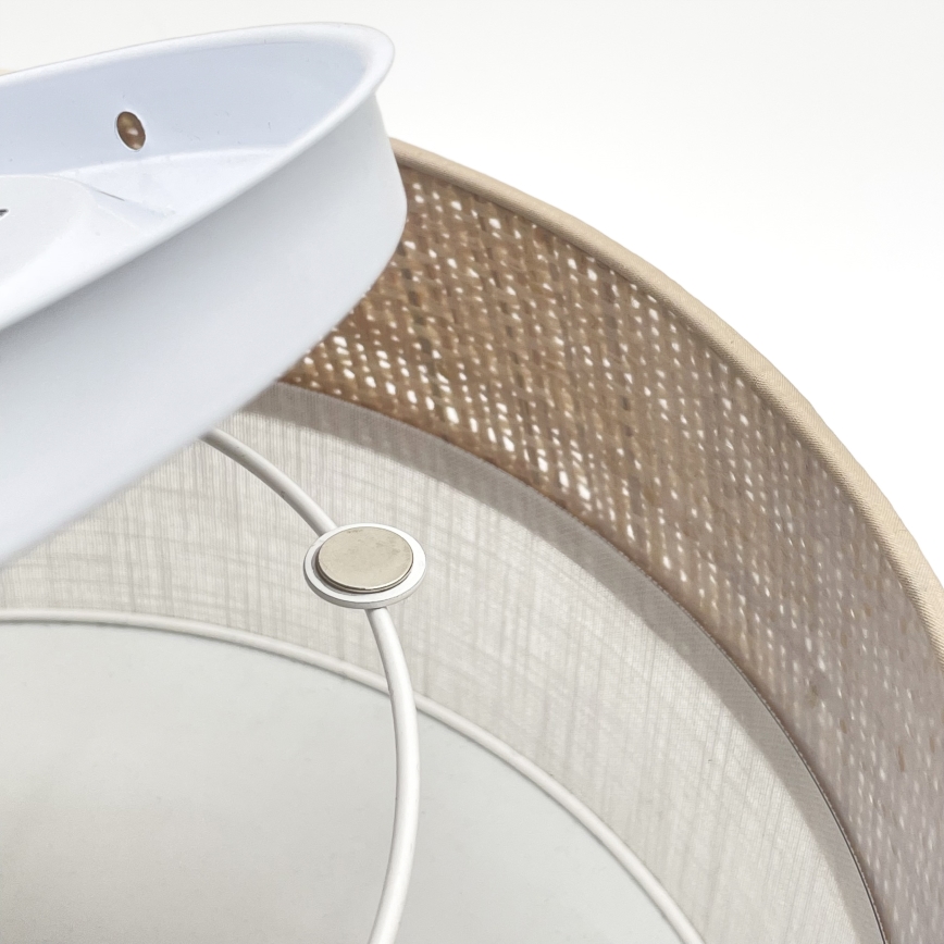 LED плафон SIRJA BOHO LED/20W/230V 4000K Ø 35 см бежово/бяло