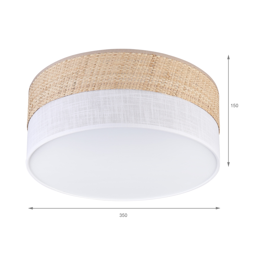 LED плафон SIRJA BOHO LED/20W/230V 4000K Ø 35 см бежово/бяло