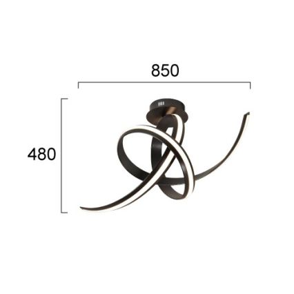 LED таванен полилей AREZIA LED/41W/230V черен