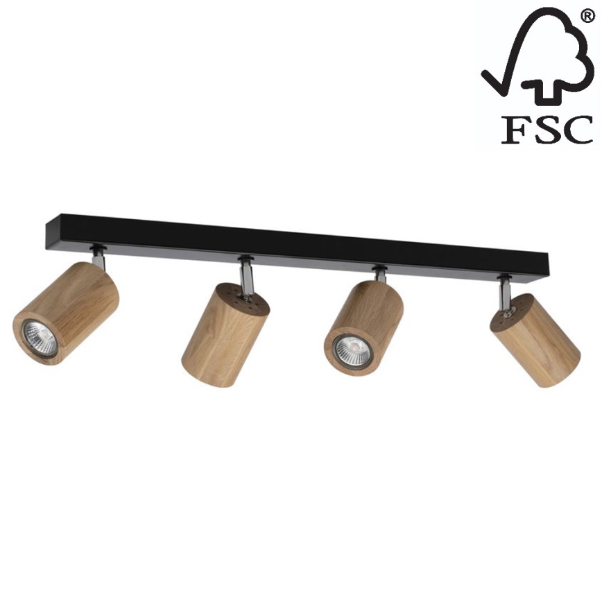 LED Таванен спот MATTI 4xGU10/5W/230V дъб - FSC сертифициран