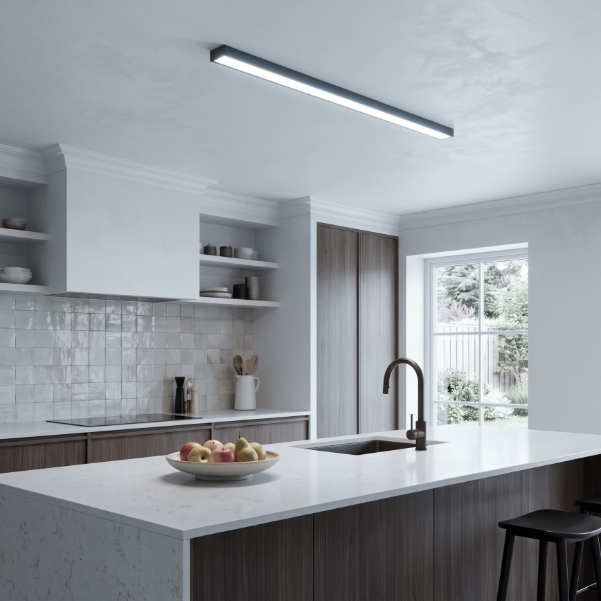 LED таванен/висящ полилей на кабел LED/44W/230V 6000K 120 cm черен