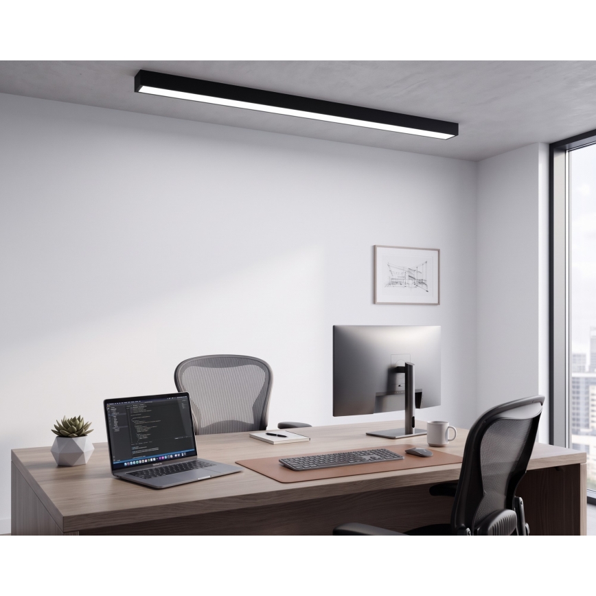 LED таванен/висящ полилей на кабел LED/44W/230V 6000K 120 cm черен