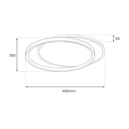 LED таванна лампа CORDOBA LED/30W/230V бяла