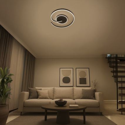 LED таванна лампа LORENZO LED/22W/230V Ø 50 см, черна