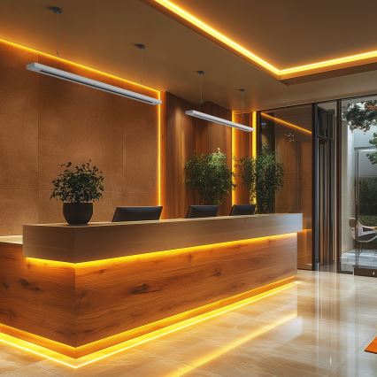 LED Таванна/висяща лампа PLANK LED/20/30/40W/230V 2700/4000/6000K CRI 90 бял