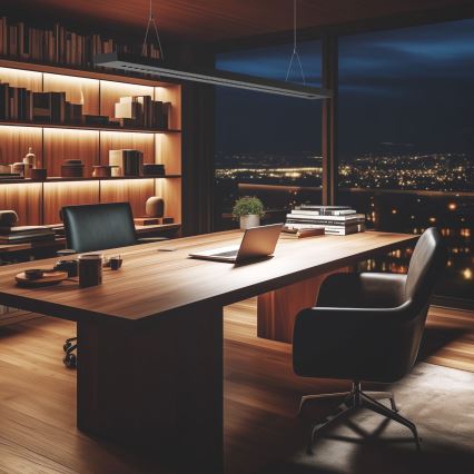 LED Таванна/висяща лампа PLANK LED/20/30/40W/230V 2700/4000/6000K CRI 90 черен