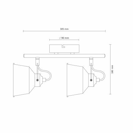 LED Таванна закрепена лампа 2xE14/8W/230V