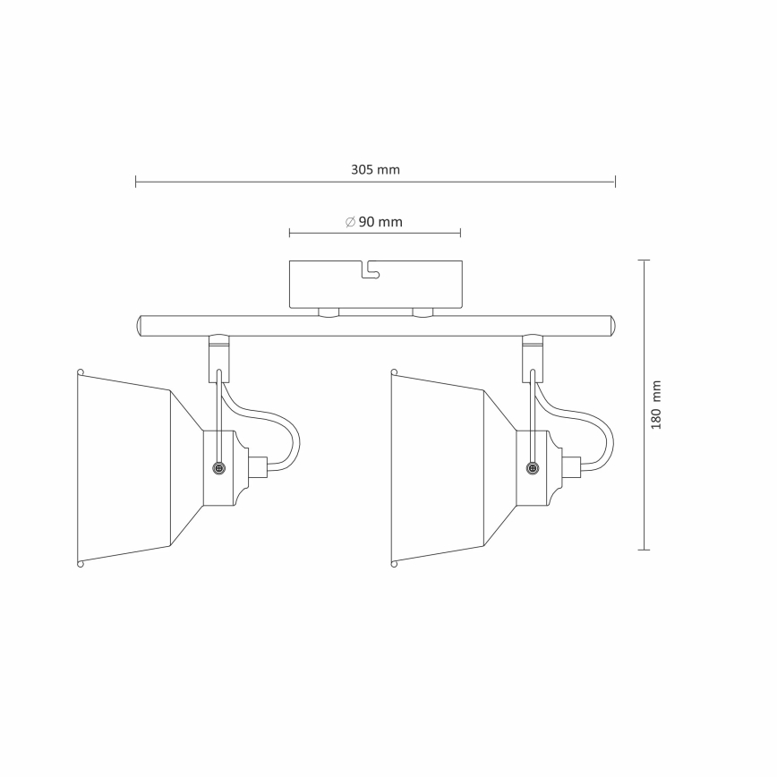 LED Таванна закрепена лампа 2xE14/8W/230V