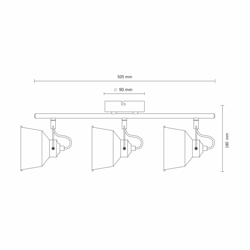 LED Таванна закрепена лампа 3xE14/8W/230V