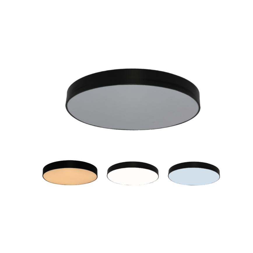 LED таванно осветително тяло, 135 W, 230 V, 3000/4000/6500 K, диаметър 80 см, черно