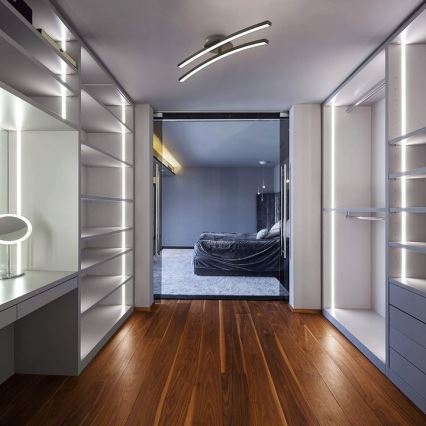 LED таванно осветително тяло 2xLED/6W/230V 3000K черно