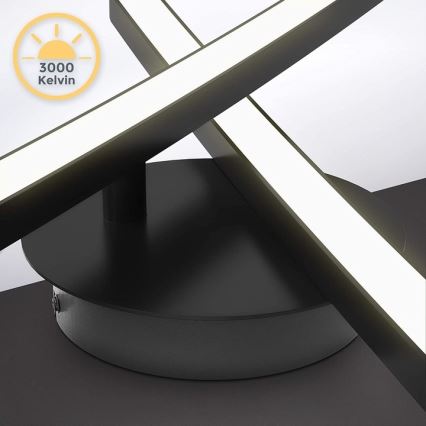 LED таванно осветително тяло 2xLED/6W/230V 3000K черно