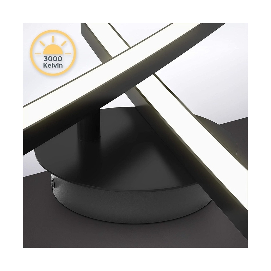 LED таванно осветително тяло 2xLED/6W/230V 3000K черно