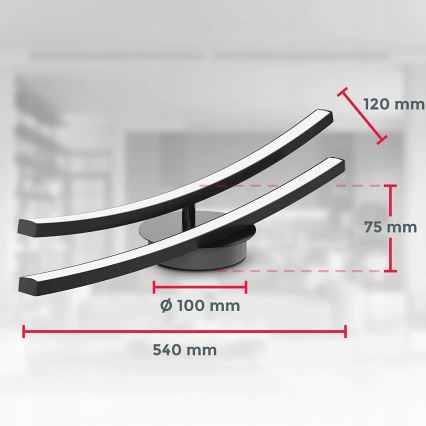 LED таванно осветително тяло 2xLED/6W/230V 3000K черно