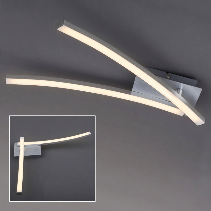 LED таванно осветително тяло 2xLED/6W/230V 3000K матов хром