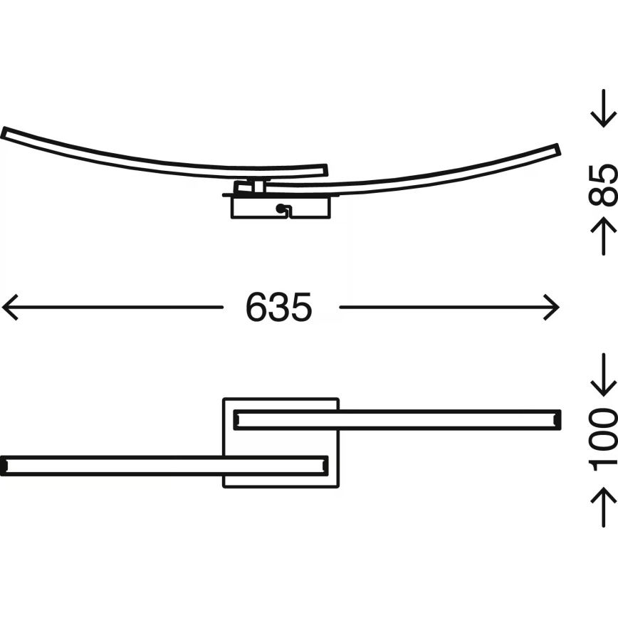 LED таванно осветително тяло 2xLED/6W/230V 3000K матов хром