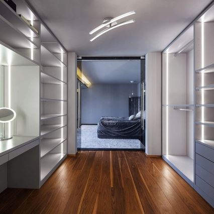 LED таванно осветително тяло 2xLED/6W/230V лъскав хром