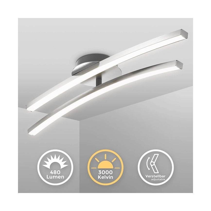 LED таванно осветително тяло 2xLED/6W/230V лъскав хром