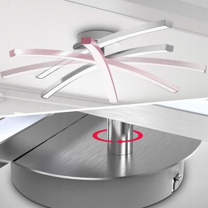 LED таванно осветително тяло 2xLED/6W/230V лъскав хром