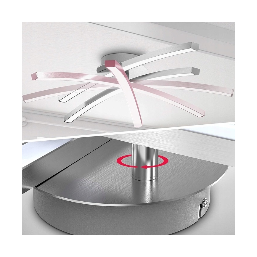 LED таванно осветително тяло 2xLED/6W/230V лъскав хром