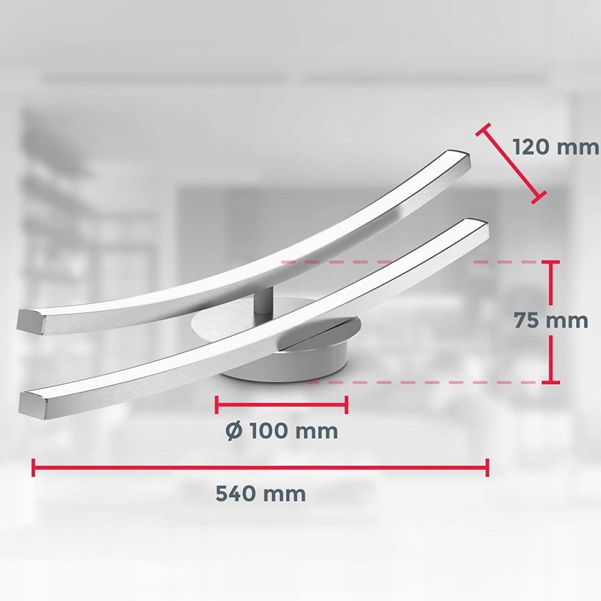 LED таванно осветително тяло 2xLED/6W/230V лъскав хром