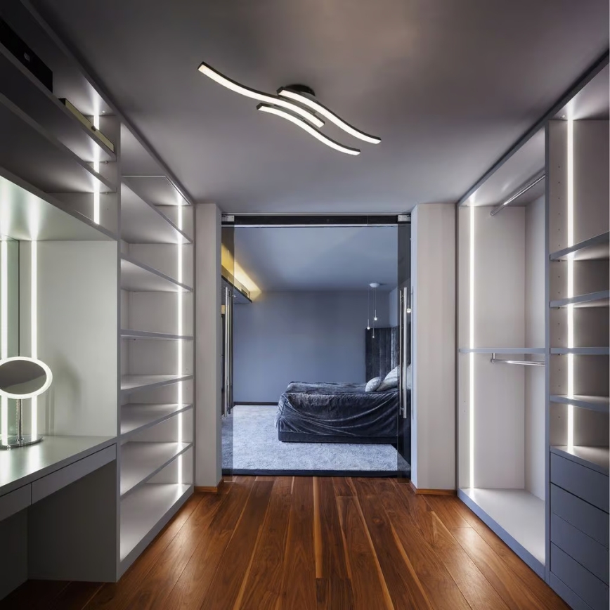 LED таванно осветително тяло 3xLED/6W/230V 2700K черно