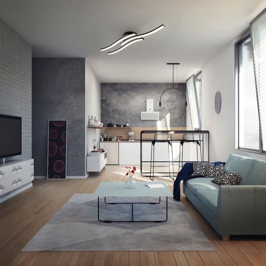 LED таванно осветително тяло 3xLED/6W/230V 2700K черно