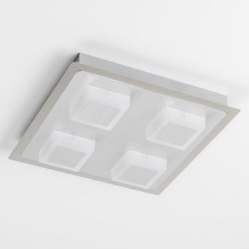 LED таванно осветително тяло 4xLED/5W/230V 3000K 28x28 см матов хром