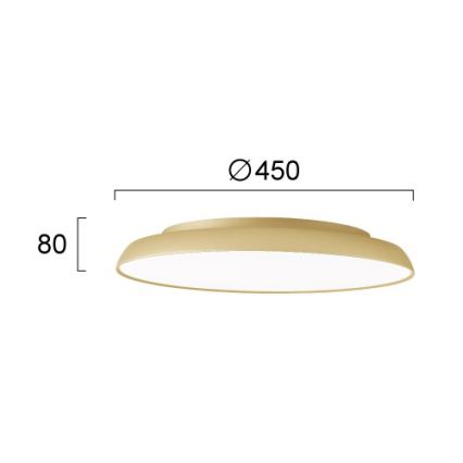 LED таванно осветително тяло ART LED/40W/230V златисто