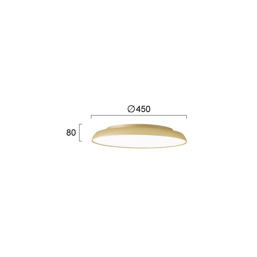 LED таванно осветително тяло ART LED/40W/230V златисто