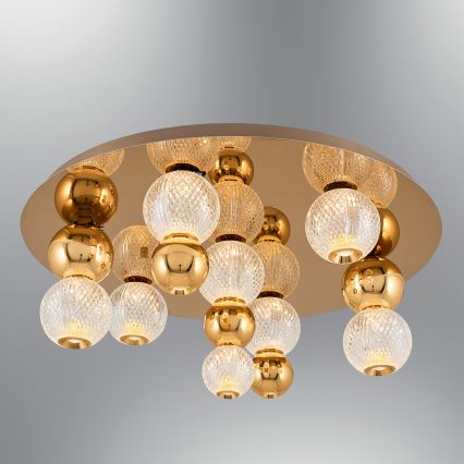 LED таванно осветително тяло CREMONA LED/37W/230V 3000K златисто