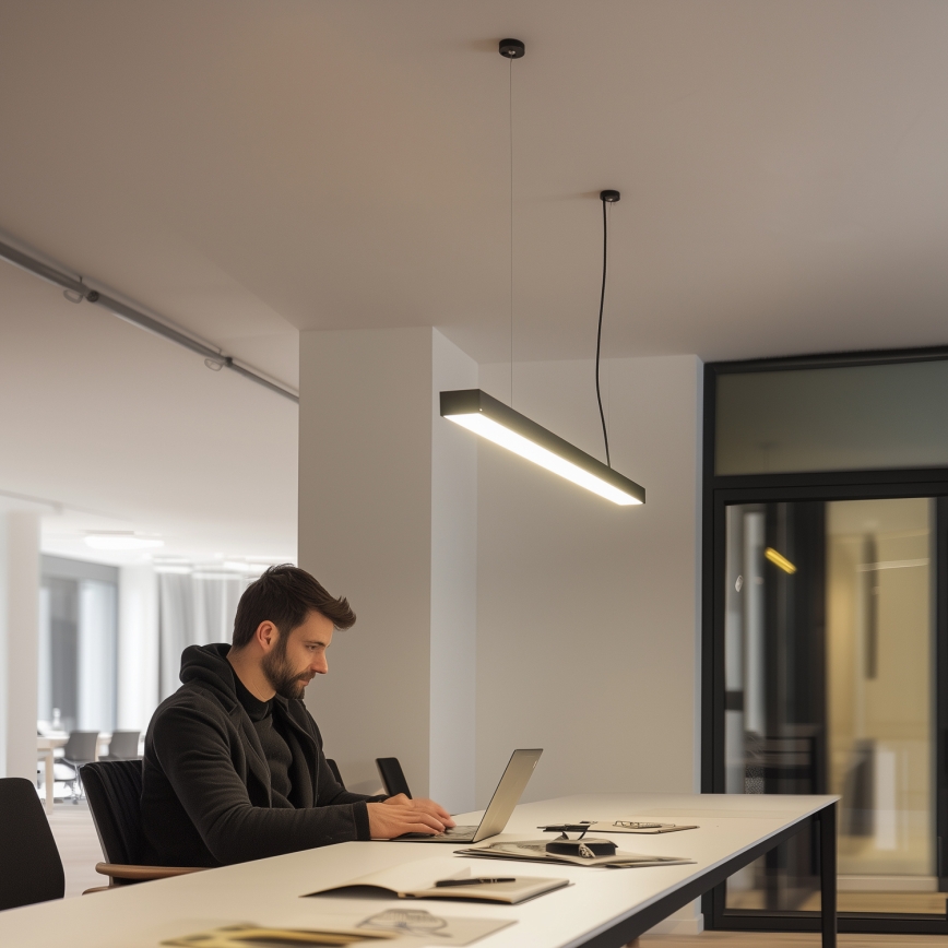 LED таванно приспособено висящо осветително тяло CYNIDECO LED/45W/230V 4000K черно