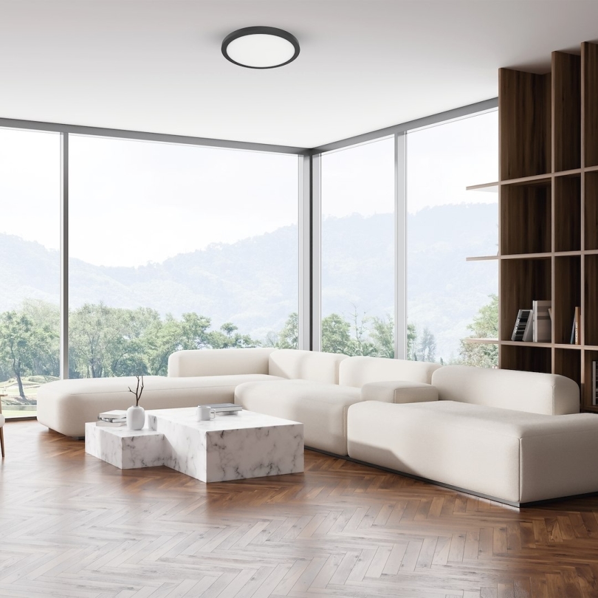 LED таванно осветително тяло EVORA LED/18W/230V 3000/4000/6000K Ø 22,5 см, черно