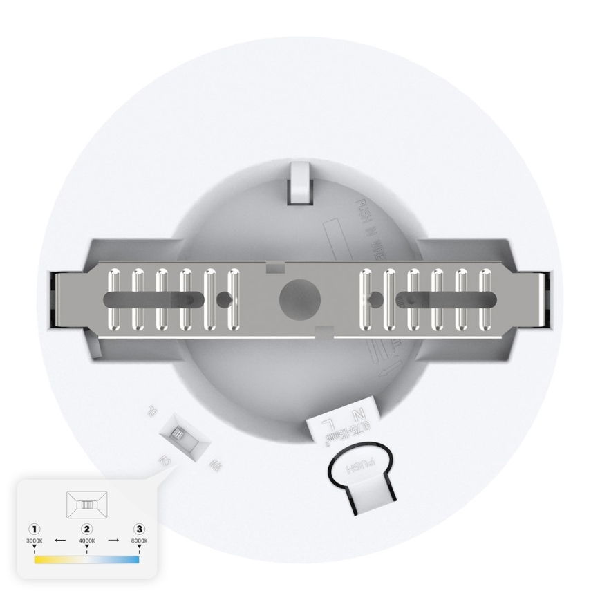 LED таванно осветително тяло EVORA LED/6W/230V 3000/4000/6000K Ø 14 cm бяло