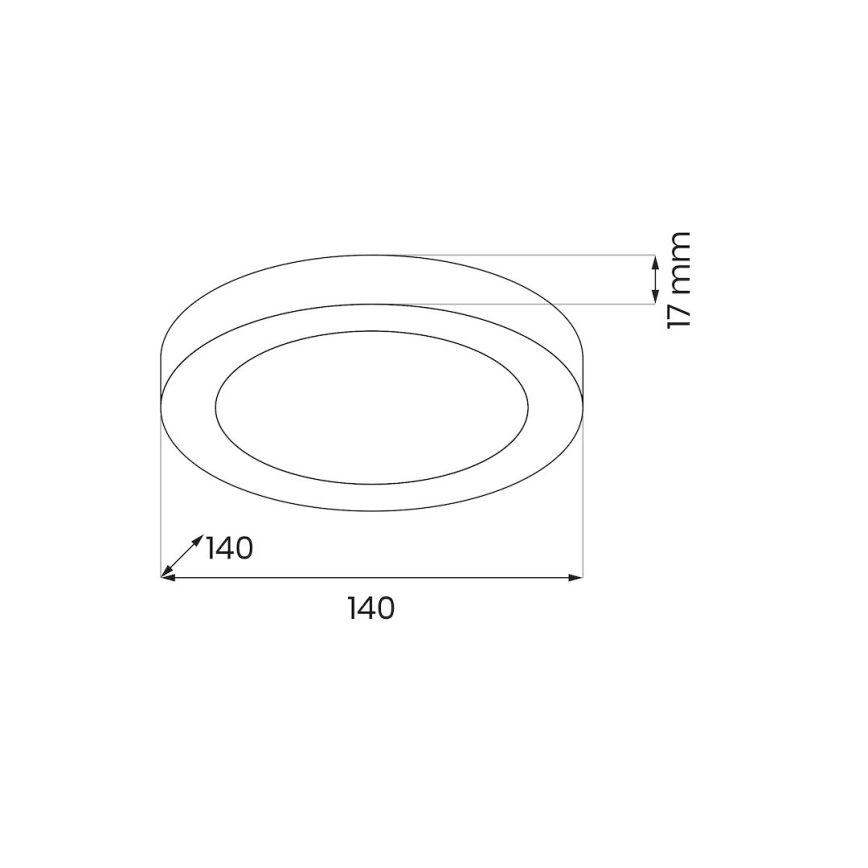 LED таванно осветително тяло EVORA LED/6W/230V 3000/4000/6000K Ø 14 см черно