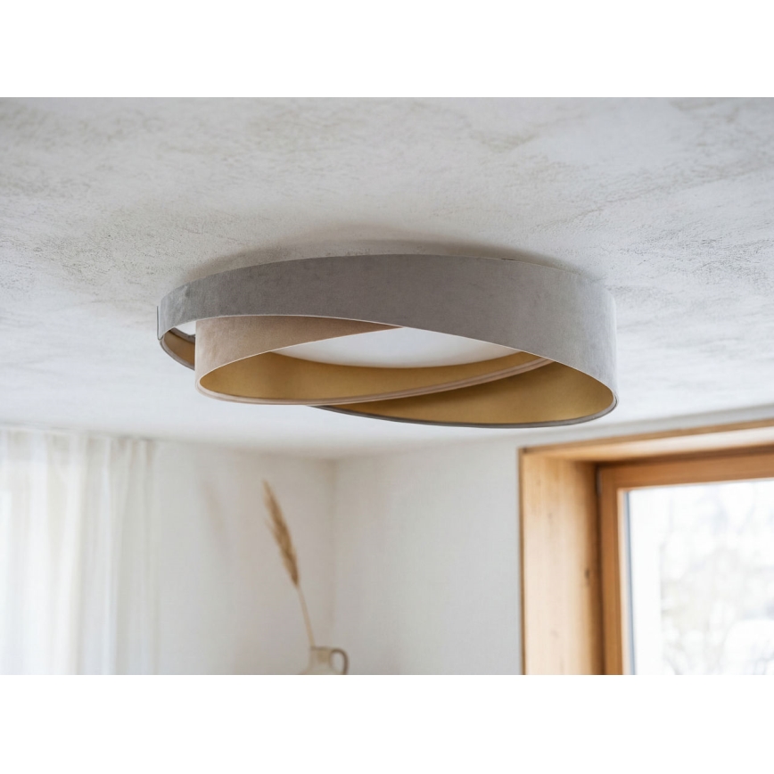 LED таванно осветително тяло GALAXY MODERN LED/24W/230V Ø 55 cm сиво/бежово/златисто