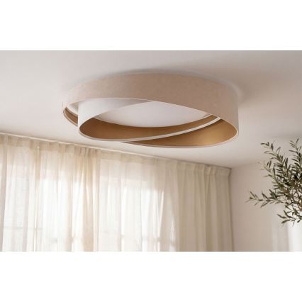 LED таванно осветително тяло GALAXY MODERN LED/24W/230V Ø 55 см бежово/бяло/златно