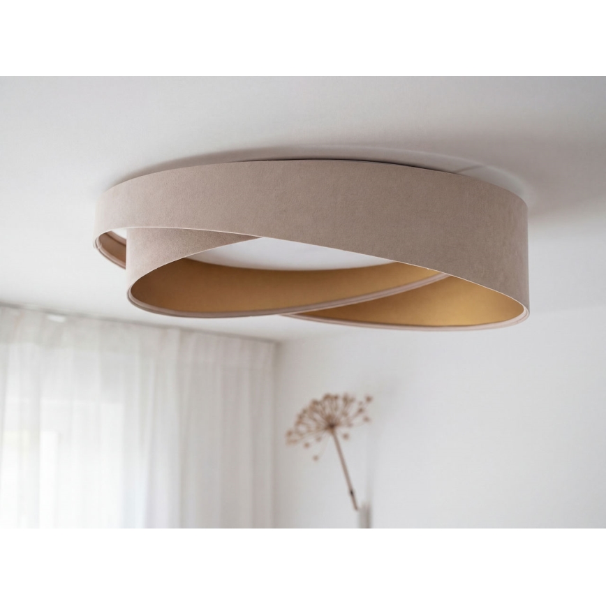 LED таванно осветително тяло GALAXY MODERN LED/24W/230V Ø 55 см бежово/златисто