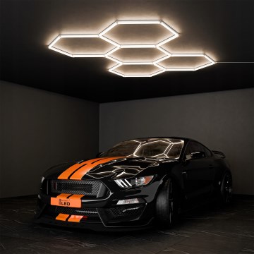 LED таванно осветително тяло HEXAGON LED/240W/85-265V 4000K 298x209 cm CRI 90 IP44 бяло