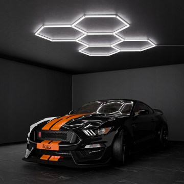 LED таванно осветително тяло HEXAGON LED/240W/85-265V 6500K 298x209 cm CRI 90 IP44 бяло