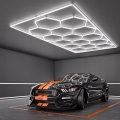 LED таванно осветително тяло HEXAGON LED/696W/85-265V 6500K 484x243 cm CRI 90 IP44 бяло