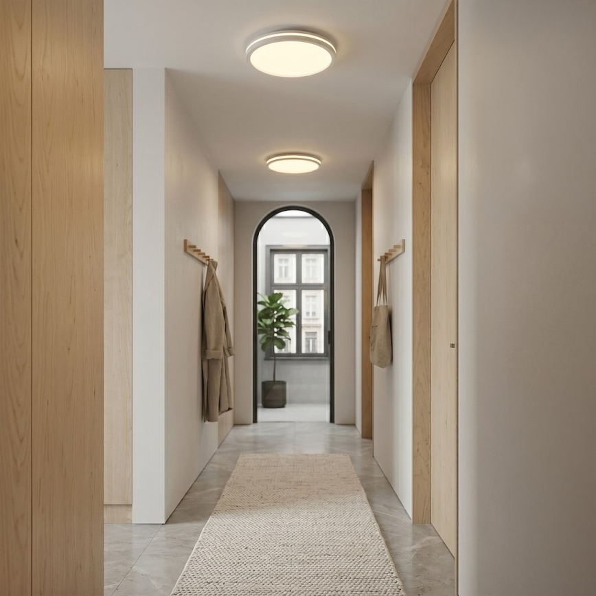 LED таванно осветително тяло HUGO LED/12/18/24W/230V 3000/4000/6500K диаметър 30 см IP54 бял