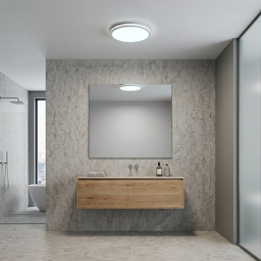 LED таванно осветително тяло HUGO LED/12/18/24W/230V 3000/4000/6500K диаметър 30 см IP54 бял